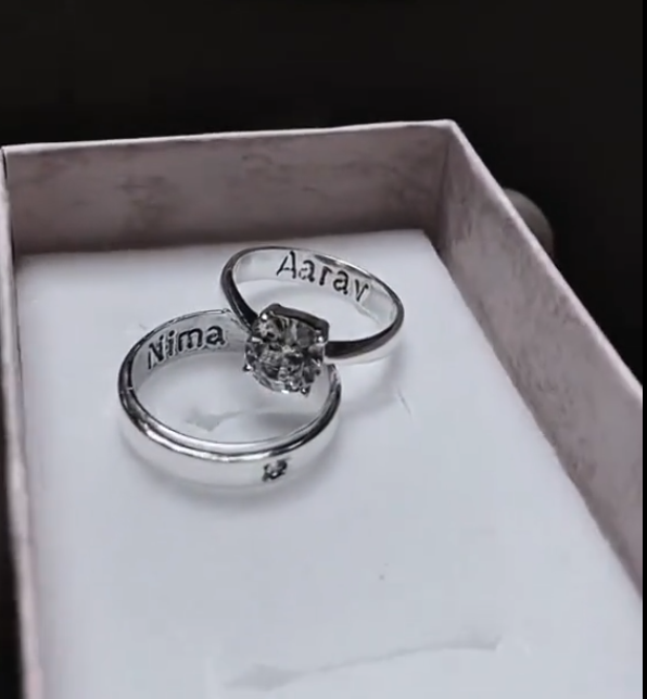 Custom Name Couple Rings