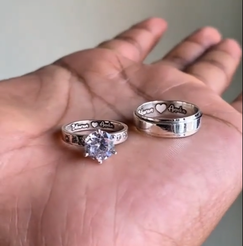 Custom Name Couple Rings