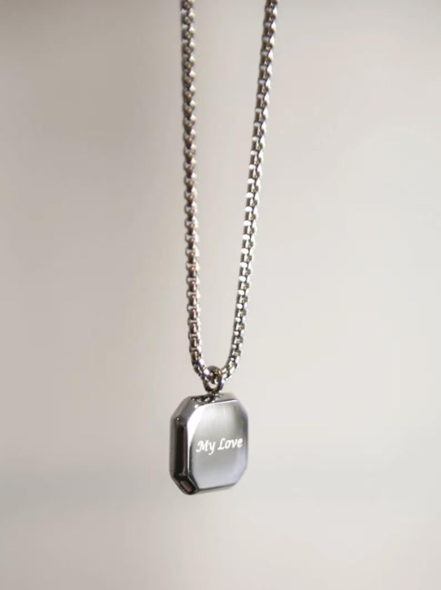 Custom Name onyx Necklace Name on Back